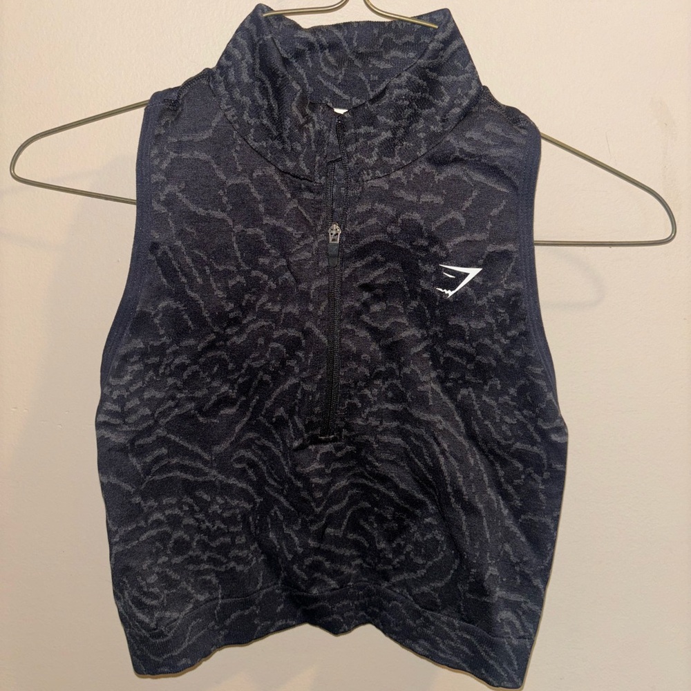 Gymshark Charcoal High Neck Tank Top